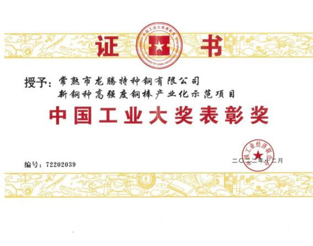 China Industrial Award Commendation Award